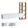 Hanah Home Mueble de TV Blanco y Roble